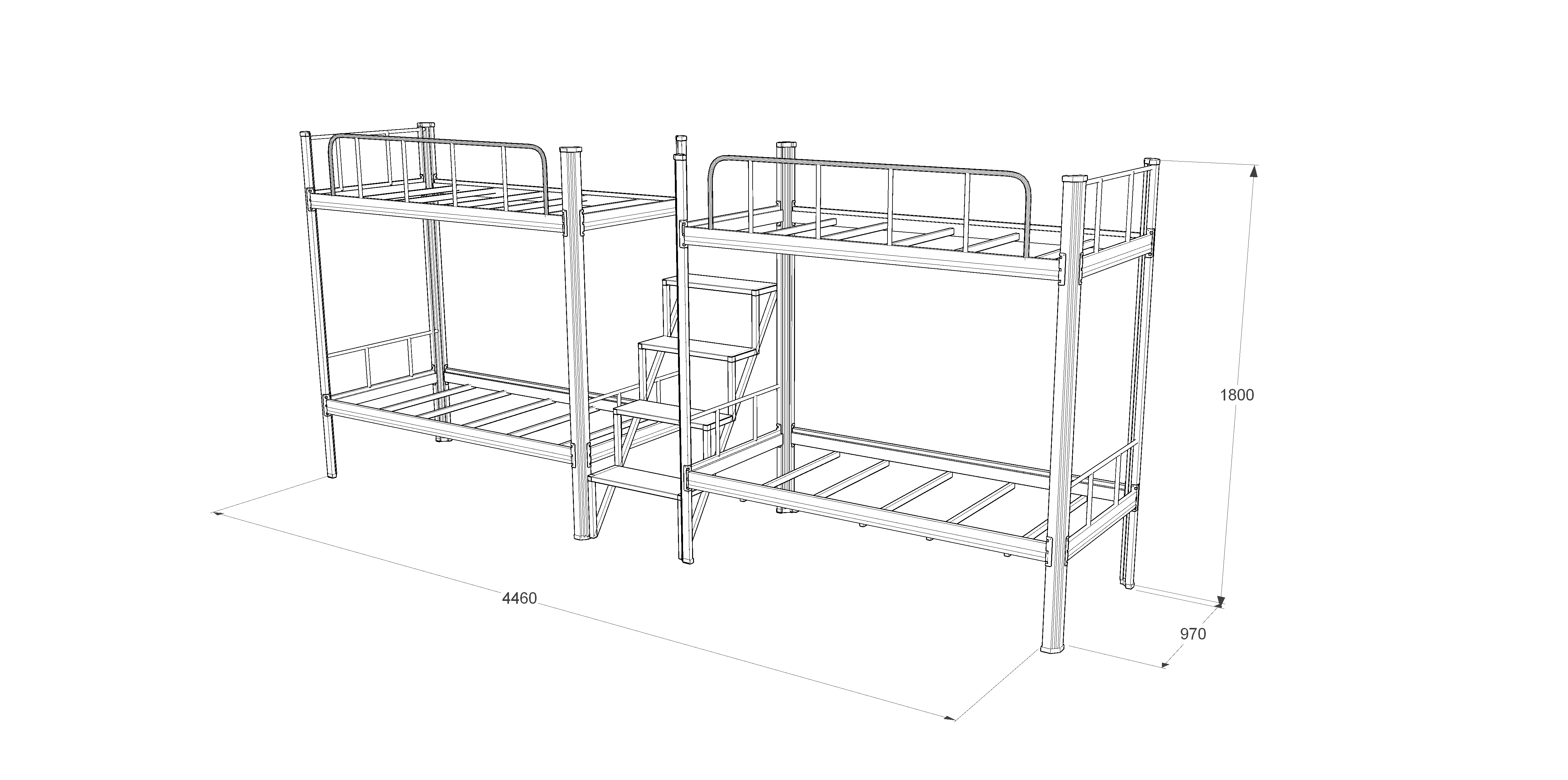 宿舍的上下鋪鐵床尺寸是多少？