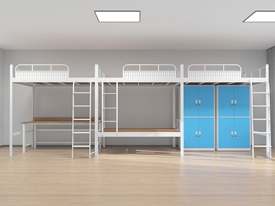 三連體學(xué)生宿舍鐵床尺寸有多大？